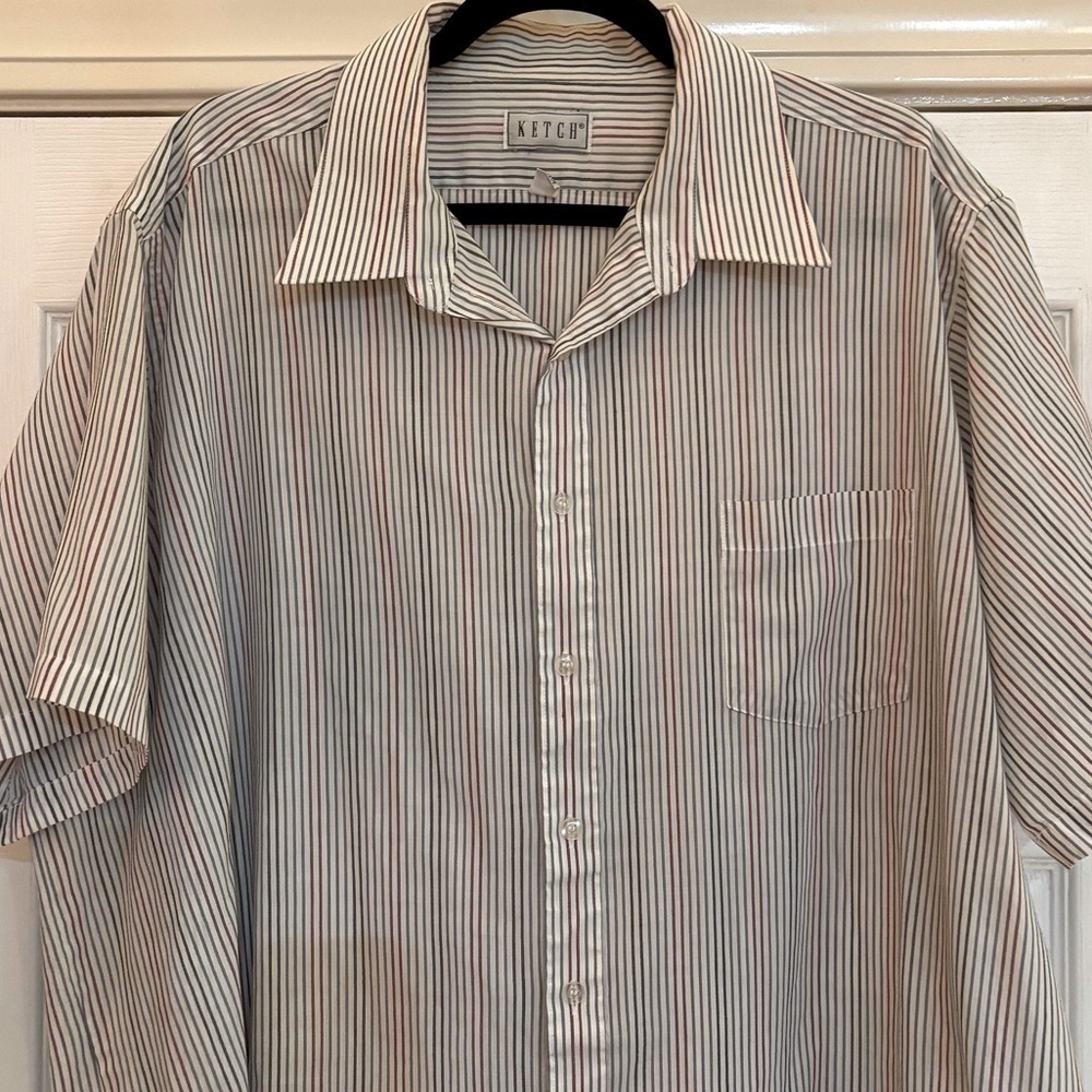 Vintage Ketch Half Sleeve Multicolor Stripe Button Down Shirt